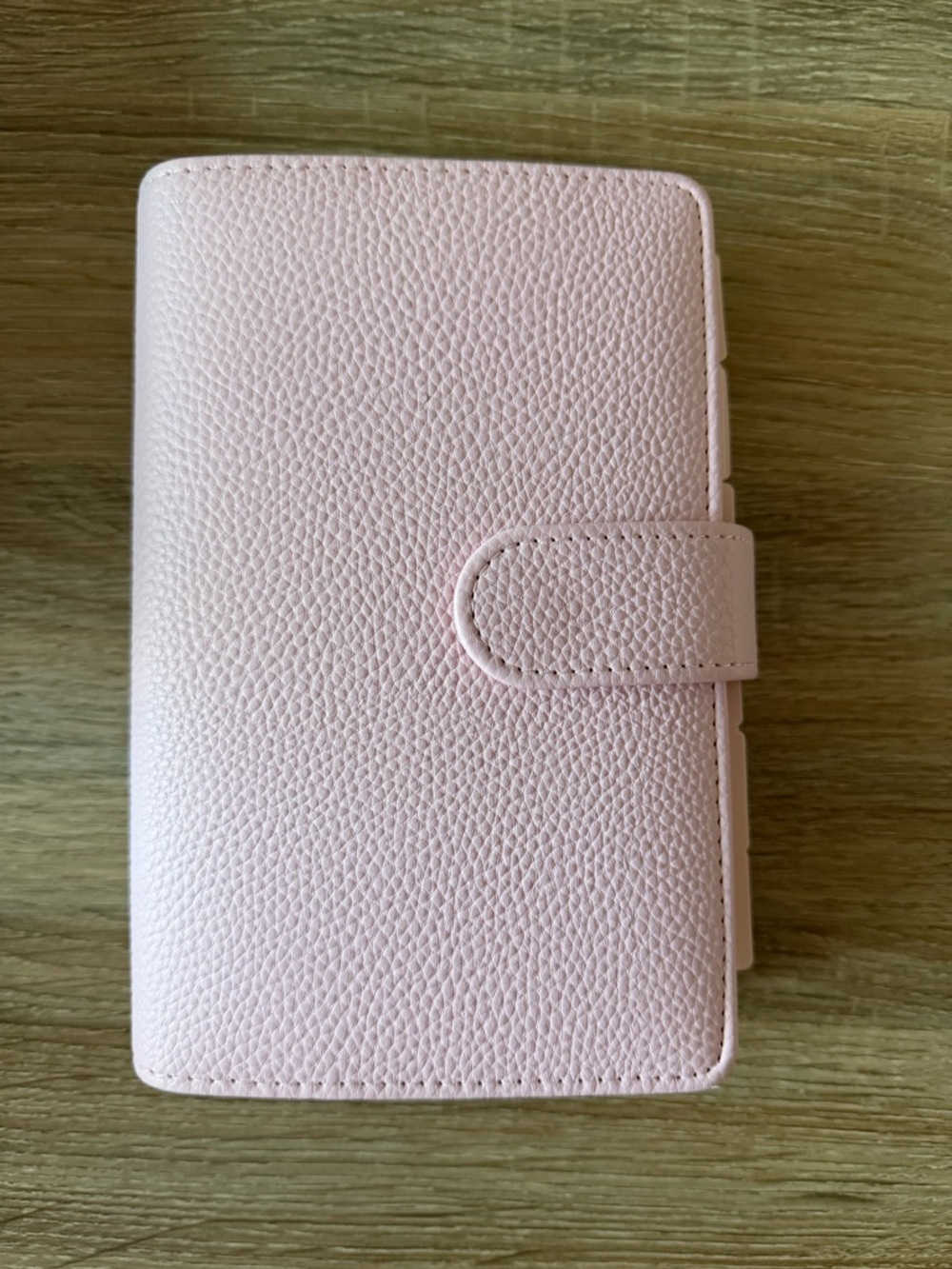 Pink Pebbled Faux Leather Personal Organizer